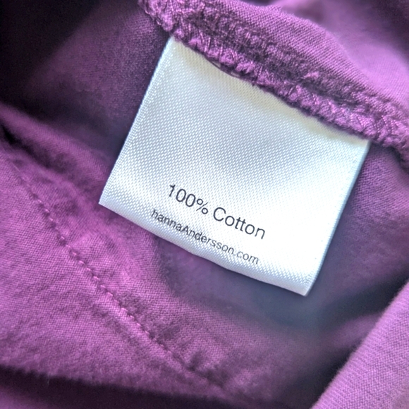 Hanna Andersson Purple Stripe Dress With Pockets - Size 130/8 - Picture 4 of 5